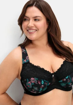 Bügel-BH mit Paisleydruck und Spitze<sheego Discount