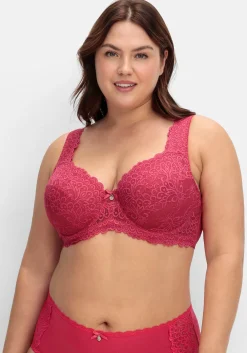 Bügel-BH mit Stickerei-Spitze allover<sheego Sale