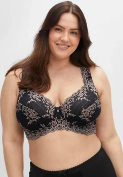Bügel-BH mit Stickereispitze und Mesh-Einsätzen<sheego Hot