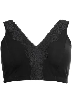BH ohne Bügel in Bustier-Form, mit Spitzenborte<sheego Fashion