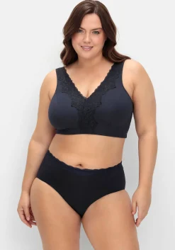 BH ohne Bügel in Bustier-Form, mit Spitzenborte<sheego Best