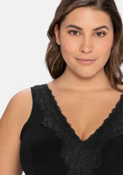 BH ohne Bügel in Bustier-Form, mit Spitzenborte<sheego Fashion