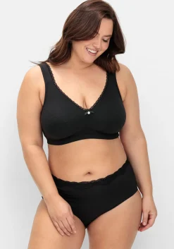 BH ohne Bügel mit dekorativer Spitzenkante<sheego Hot