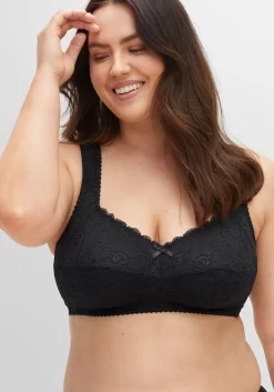 BH ohne Bügel mit leicht transparenter Spitze<sheego Fashion