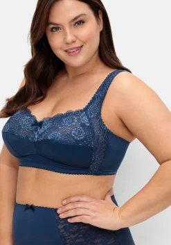 BH ohne Bügel, mit Spitze und leicht glänzend<sheego Fashion
