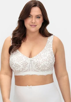 BH ohne Bügel mit Spitzenbesatz und Mesh-Innenfutter<sheego Clearance