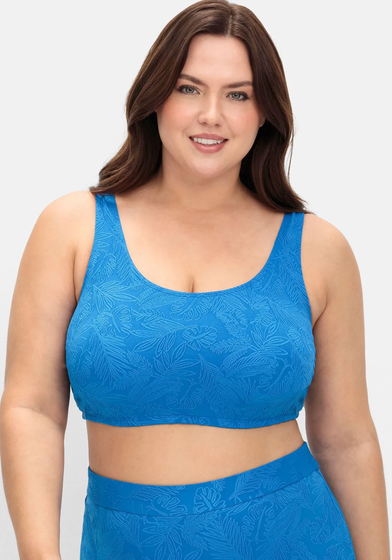 Bikini-Bustier mit Blumen-Struktur und Softcups<sheego New