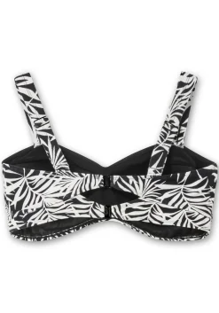 Bikini-Oberteil in Wickeloptik, mit Blätterprint<sheego Online
