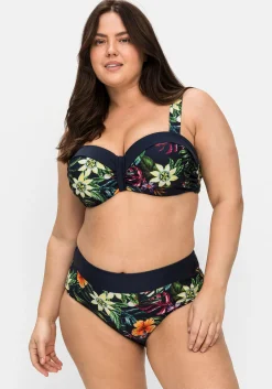 Bikini-Oberteil mit Bügeln und Blumendruck<sheego by Joe Browns Fashion