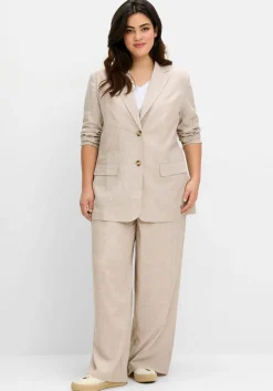 Blazer im Leinenmix, leicht tailliert<sheego Hot