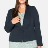 Blazer in Kurzform mit tiefem Reverskragen<sheego Hot