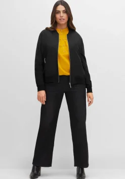 Blouson mit Rippbündchen und Reißverschluss<sheego Discount