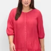 Bluse aus Crêpe, mit Volants am Saum<sheego New