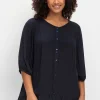 Bluse aus Crêpe, mit Volants am Saum<sheego Outlet