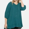 Bluse aus Crêpe, mit Volants am Saum<sheego Online