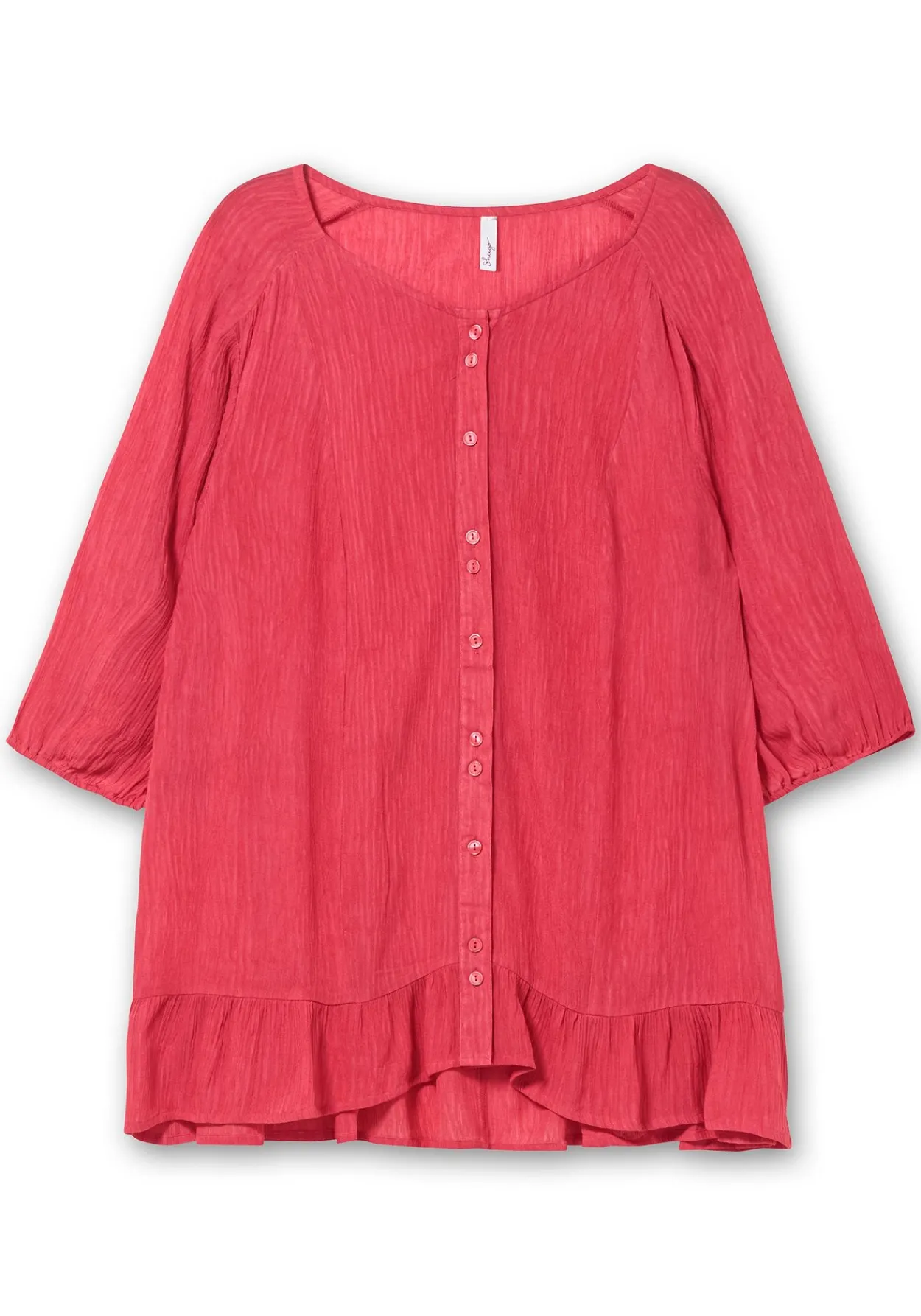 Bluse aus Crêpe, mit Volants am Saum<sheego New