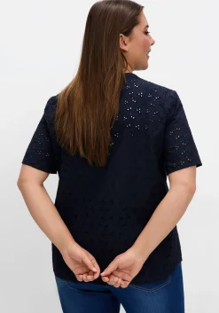 Bluse aus Lochspitze, mit V-Schlitz<sheego Sale