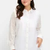 Bluse im Leinen-Mix, mit Ärmeln aus Spitze<sheego Sale