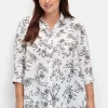 Bluse in leichter A-Linie, mit floralem Print<sheego Outlet