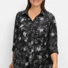 Bluse in leichter A-Linie, mit floralem Print<sheego Fashion