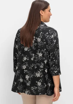 Bluse in leichter A-Linie, mit floralem Print<sheego Fashion