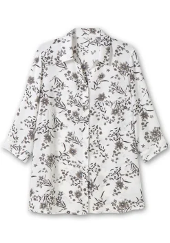 Bluse in leichter A-Linie, mit floralem Print<sheego Outlet