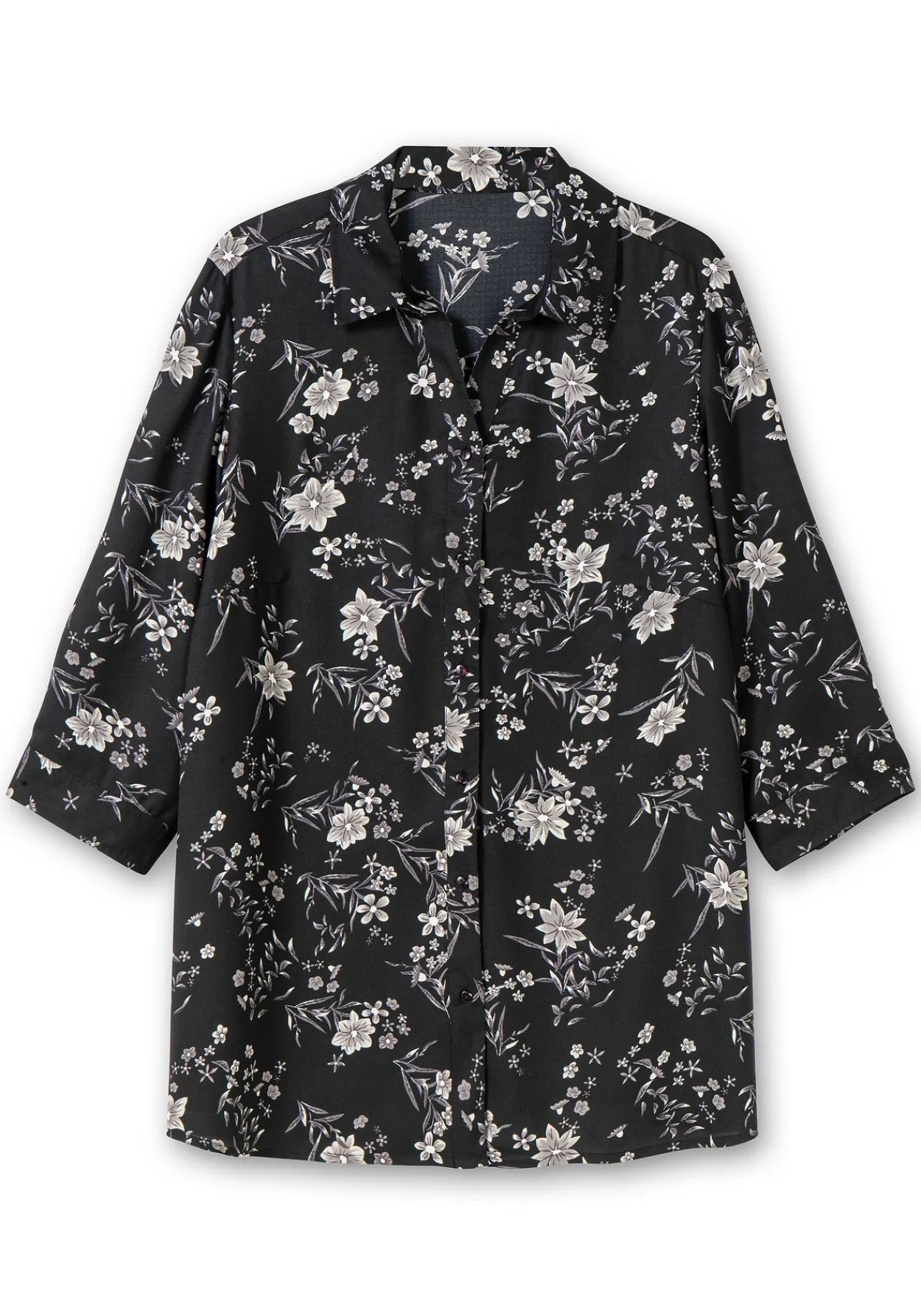 Bluse in leichter A-Linie, mit floralem Print<sheego Fashion