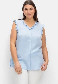 Bluse in ärmelloser Form mit Volants, aus Viskose<sheego Best