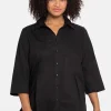 Bluse mit 3/4-Arm und dekorativen Falten<sheego Sale