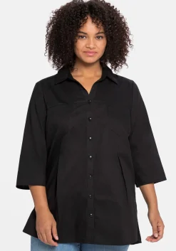 Bluse mit 3/4-Arm und dekorativen Falten<sheego Sale