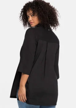 Bluse mit 3/4-Arm und dekorativen Falten<sheego Sale