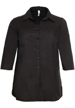 Bluse mit 3/4-Arm und dekorativen Falten<sheego Sale