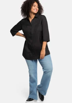 Bluse mit 3/4-Arm und dekorativen Falten<sheego Sale