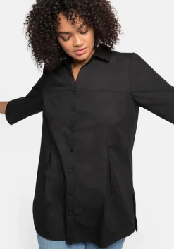 Bluse mit 3/4-Arm und dekorativen Falten<sheego Sale