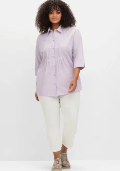 Bluse mit Biesen und 3/4-Ärmeln<sheego Fashion