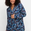 Bluse mit Blütenprint und Spitzenborte<sheego Clearance
