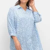 Bluse mit Herz-Alloverprint und 3/4-Ärmeln<sheego Hot