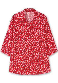 Bluse mit Herz-Alloverprint und 3/4-Ärmeln<sheego Hot