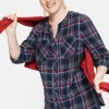 Bluse mit Karomuster und 3/4-Arm<sheego Hot