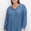 Bluse mit Minimalprint, in leichter A-Linie<sheego Outlet