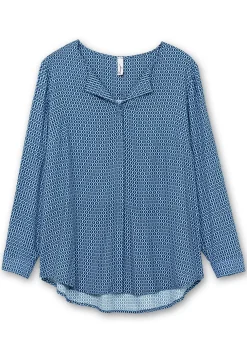 Bluse mit Minimalprint, in leichter A-Linie<sheego Outlet