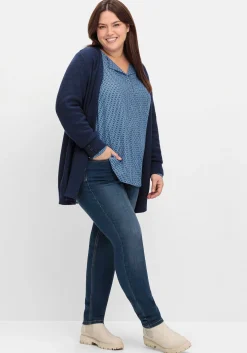 Bluse mit Minimalprint, in leichter A-Linie<sheego Outlet