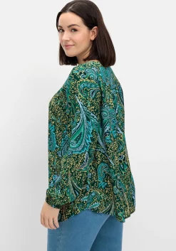 Bluse mit Paisleydruck und V-Ausschnitt<sheego by Joe Browns Discount