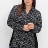 Bluse mit Print und elastischen Einsätzen<sheego Best