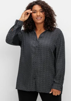 Bluse mit Print und elastischen Einsätzen<sheego New