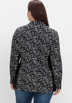 Bluse mit Print und elastischen Einsätzen<sheego Best