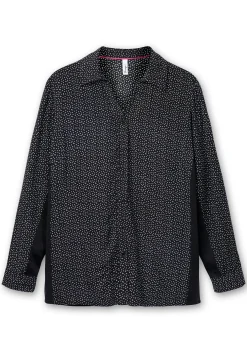 Bluse mit Print und elastischen Einsätzen<sheego New