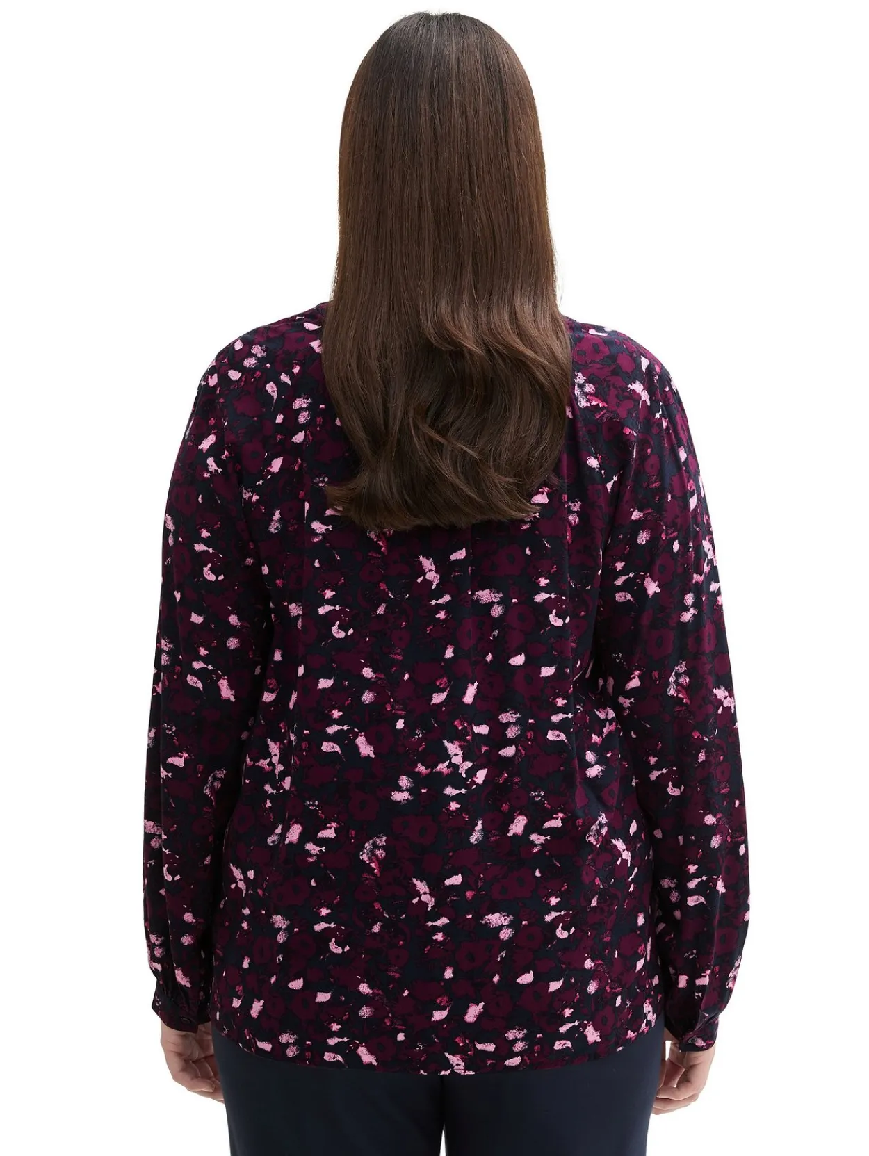 Bluse mit V-Schlitz und Alloverprint<TOM TAILOR Plus Hot