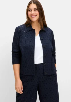 Blusenjacke aus Lochspitze<sheego Sale