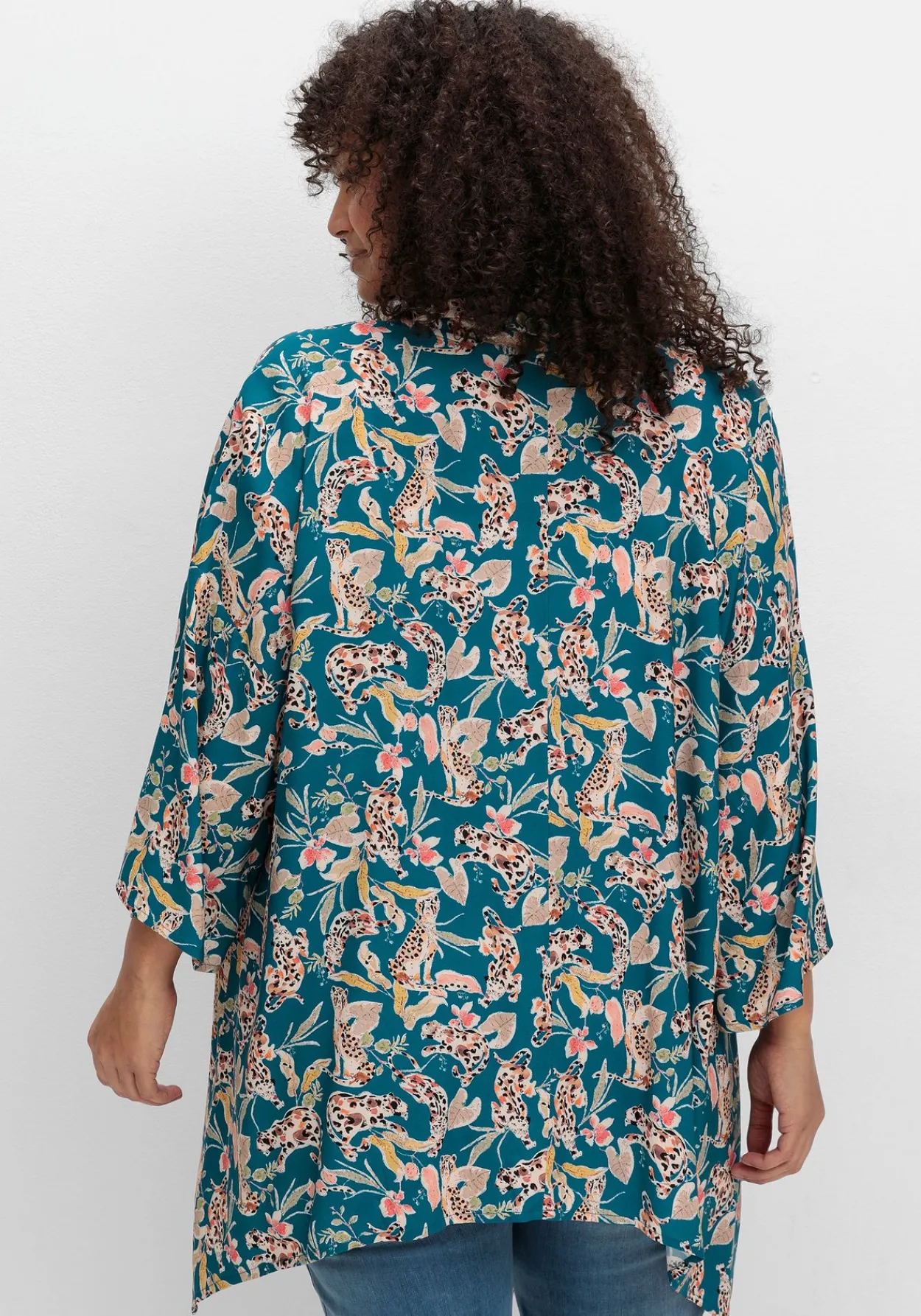 Blusenjacke im Kimono-Stil, mit Blumendruck<sheego by Joe Browns Fashion